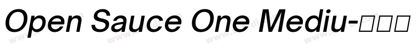 Open Sauce One Mediu字体转换